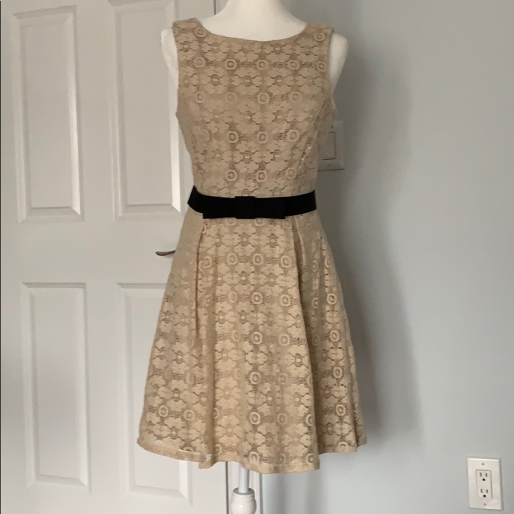 Single Lace Dress With Belt